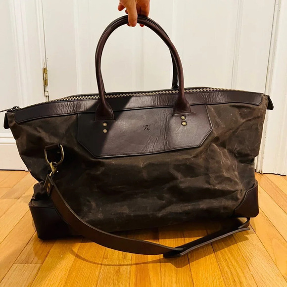 Ernest Alexander Banker's Waxed Canvas Weekend Bag NEW! - Picture 12 of 16